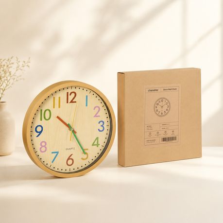 Modern Decorative Wall Clock 30cm - Colourful