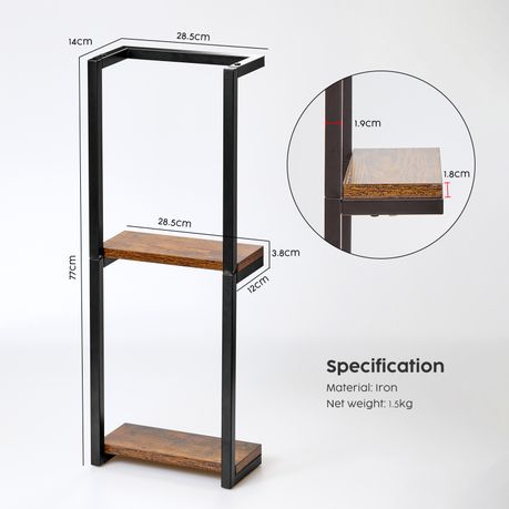 2-Tier Wall Mounted Storage Floating Rack