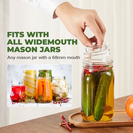 Glass Fermentation Weights for Mason Jars - 4 Pack