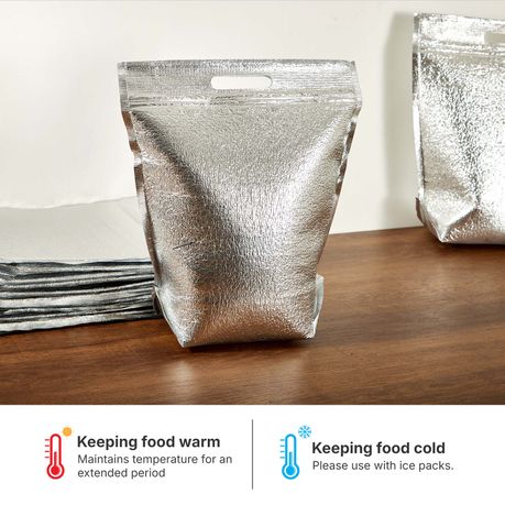 Insulated Aluminium Foil Storage Bags - 30 Pack