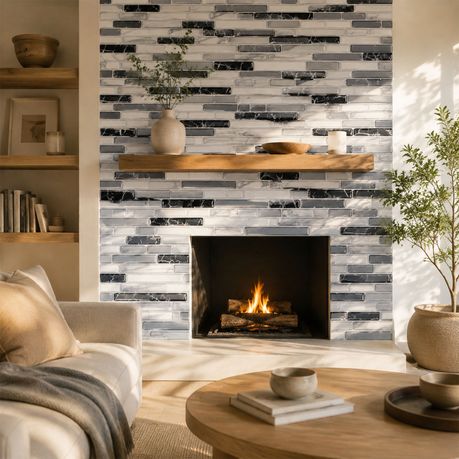 Peel and Stick 3D Mosaic Wall Tiles | 10 Sheets | 30 × 30 cm