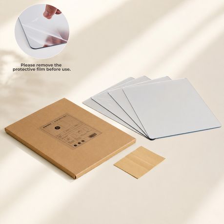 4pc Acrylic Mirror Tiles Peel and Stick