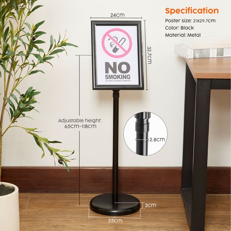 Chenshia Adjustable Floor Standing A4 Sign Holder Signage