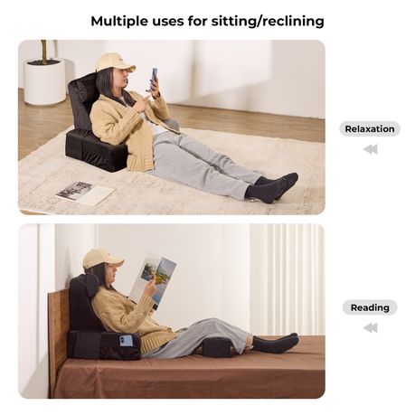 Black Ergonomic Reading Pillow