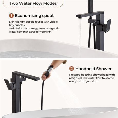 Freestanding Bath Mixer & Handheld Shower