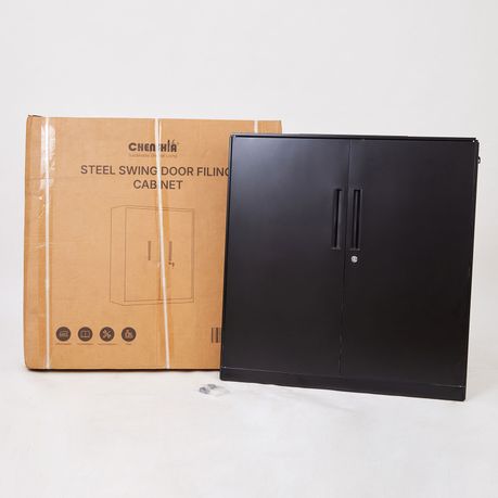 Office Steel Storage Cabinet Cupboard - Black