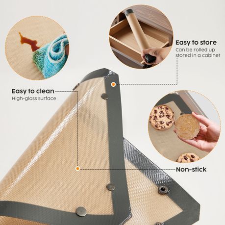 Non-Stick Silicone Baking Mat - 2 Pack
