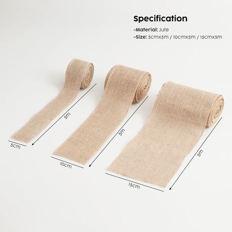Jute Ribbon Rolls Set - 3Pcs