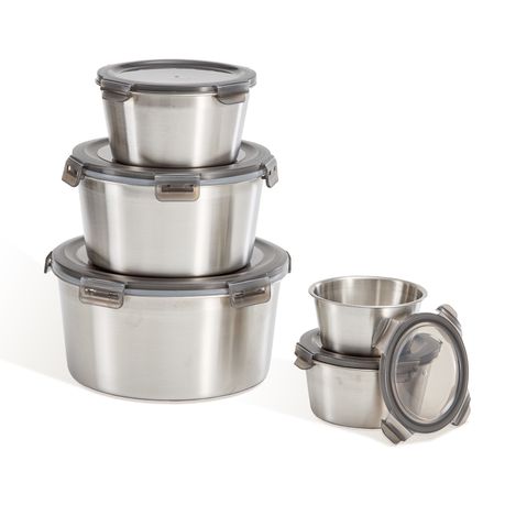 Stainless Steel Nesting Food Storage Container - Set of 5