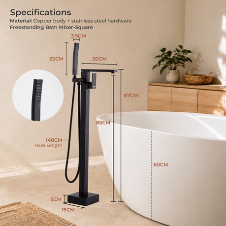 Freestanding Bath Mixer & Handheld Shower