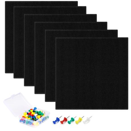 6-Pack Self-Adhesive Cork Board  Push Pin Display Board Set