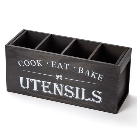 Wood Resturant Home Kitchen Utensil Storage Fork Knife Organiser