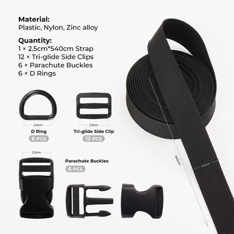 Adjustable Nylon Buckle Strap DIY Hardware Set