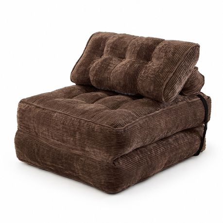 Brown 3-in-1 Folding Sofa Bed