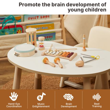 Toddler Musical Instruments Montessori Wooden Toys Baby Xylophone Set