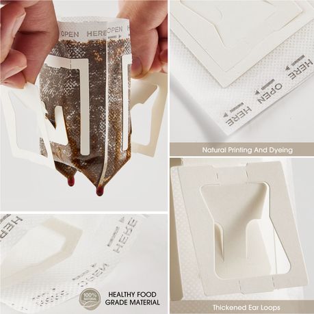 Chenshia 50PC Disposable Loose Leaf Tea Filter Hanging Coffee Filter Bags