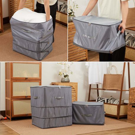 3-Tier Large Capacity Compression Comforter Linen Storage Bag Set