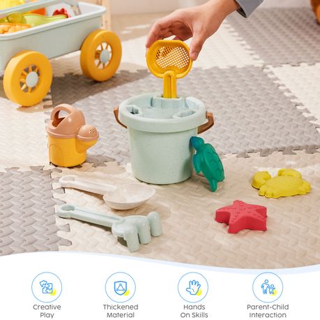 9Pc Kids Beach Toy Bucket Set