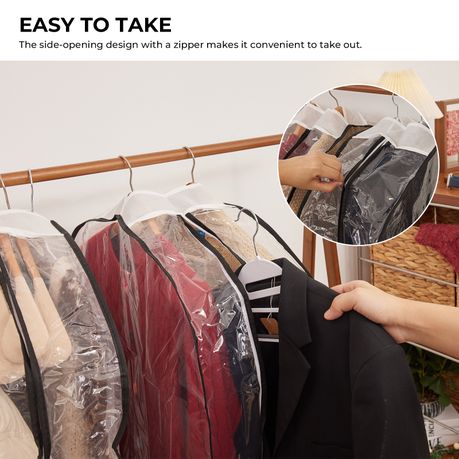 Clear Hanging Garment Storage Bags 100cm - 4 Pack