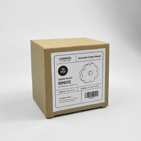 Aromatic Cedar Wood Ring Moth Repellent Kit - 30-Pack