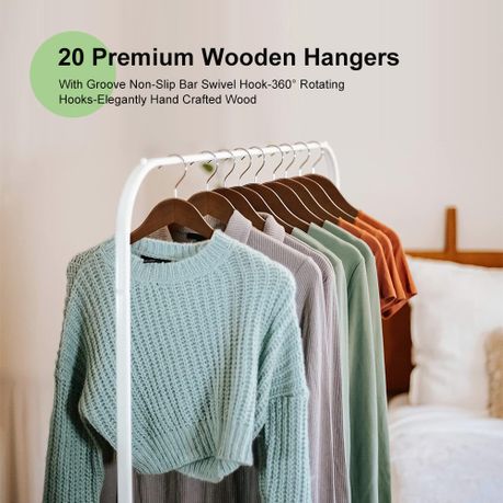 Dark Brown Anchor Wooden Hanger Set - 20Pc