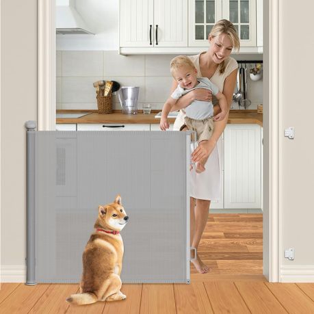 Extra Wide Retractable Baby Gate Mesh Safety Barrier - 1.4m