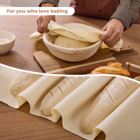 4Pc Couche Bread Proofing Cloth - Reusable
