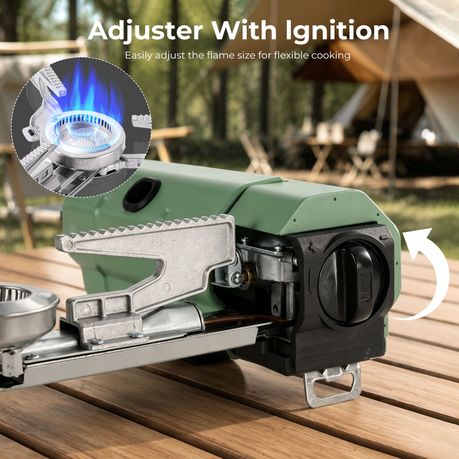 Portable Butane Gas Stove 2600W - Green