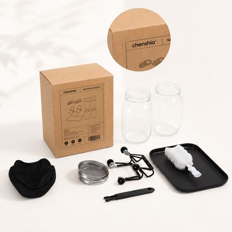 Sprouting Jar Kit | 2 × 946 ml Glass Jars