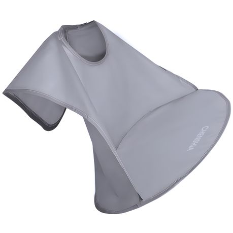 Beard Bib Apron with Shoulder Coverage - Grey