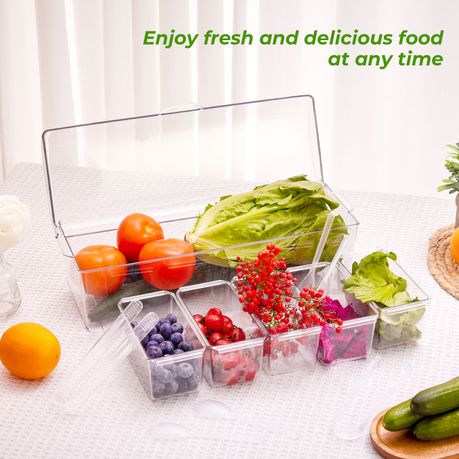 5L Ice Chilled Cocktail Garnish Tray Set