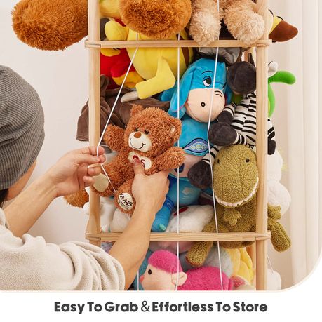 Plush Toy Storage Zoo Wooden Stuffed Animal Cage Vertical Organiser Stand