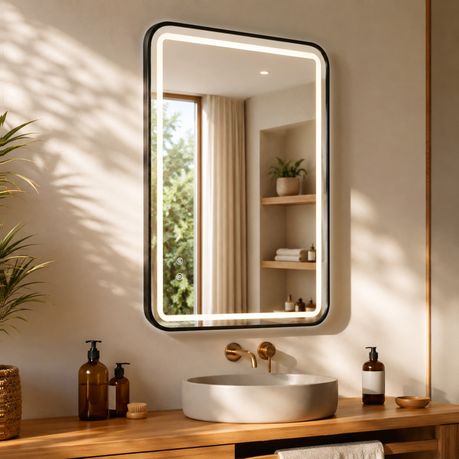 LED Bathroom Mirror Anti Fog Smart Illuminated 3-Color