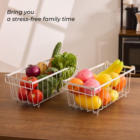 4-Piece Metal Freezer Storage Basket Set