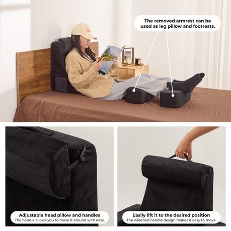 Black Ergonomic Reading Pillow