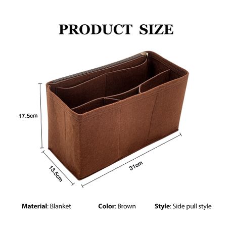 Brown Handbag Organizer Inner