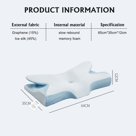 Cervical Neck & Shoulder Pain Memory Foam Pillow - 2Pack