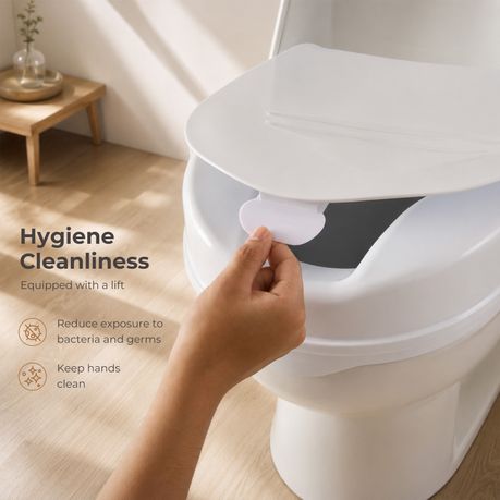 Raised Toilet Seat 10cm Elevated Riser Tool Free Bathroom Support