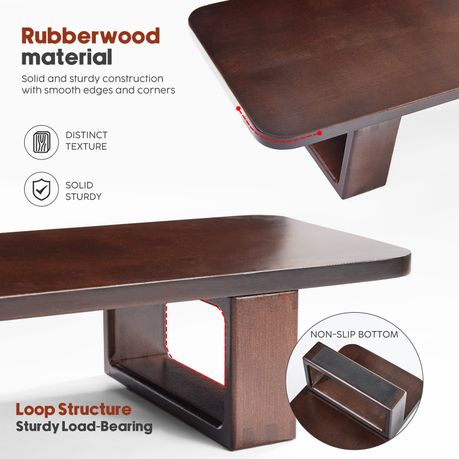 Chenshia Ergonomic Wood Desktop Computer Monitor Riser Stand Laptop Stand