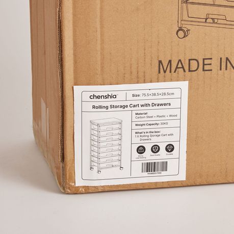 Chenshia 8-Drawer Rolling Utility Storage Organiser Cart