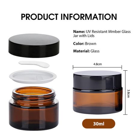 Glass Jars Reusable Cosmetic Cream Pot Set