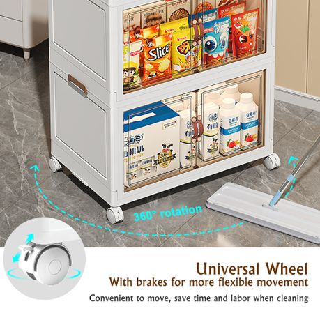 5-Tier Collapsible Storage Organizer with Wheels