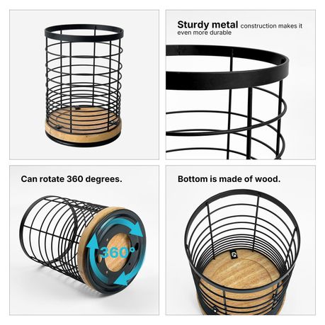 Chenshia Rotating Kitchen Utensil Holder Large Countertop Caddy
