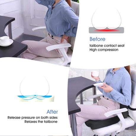 Ergonomic Gel Cushion Seat - Black