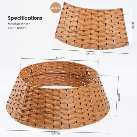 50cm Tree Décor Collar-Woven Plastic Rope Base Cover
