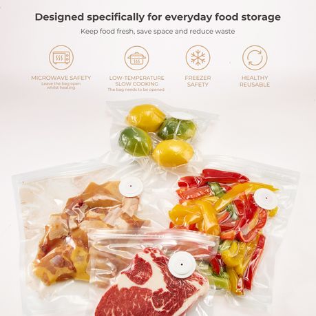 40-Piece Reusable Vacuum Sealer Bags