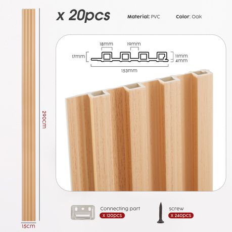 Chenshia 3D Fluted Wall Panel PVC Waterproof Panels 20PCS