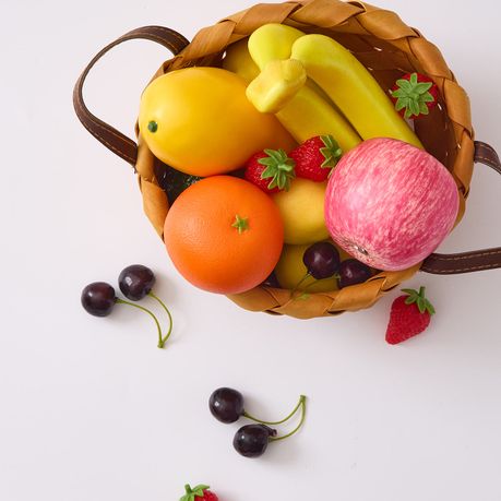 Natural Wood Chip Woven Fruit & Veg Basket Set