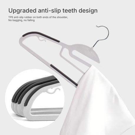 Non-Slip Clothes Hangers - 50 Pack