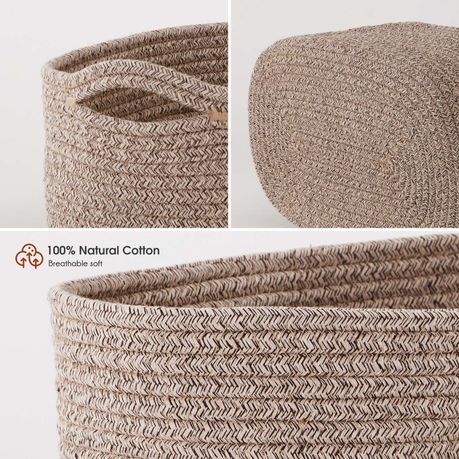 Chenshia 5-Piece Cotton Woven Storage Organiser Bins